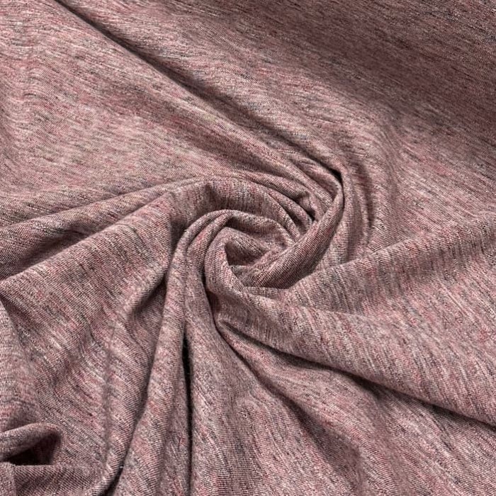 Tissu Jersey coton moucheté pourpre Tissu Jersey coton moucheté pourpre