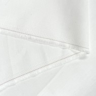 Tissu coton chambray blanc uni - Haute Couture
