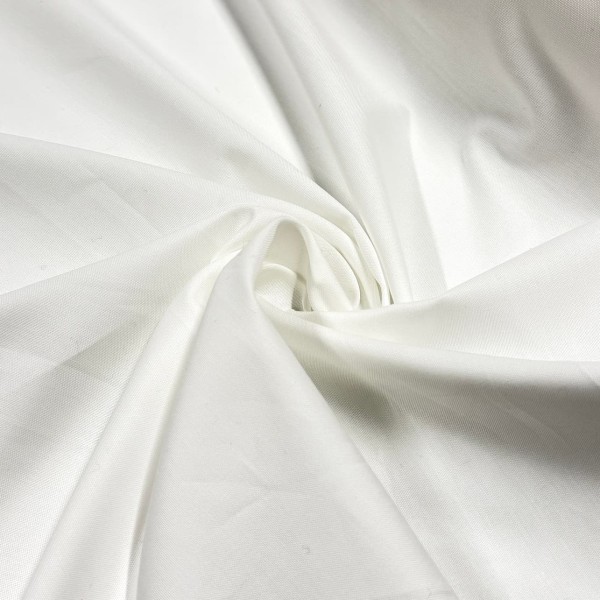 Tissu coton chambray blanc uni - Haute Couture Tissu coton chambray blanc uni - Haute Couture