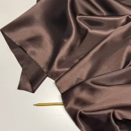 Tissu doublure polyester marron foncé uni Tissu doublure polyester marron foncé uni