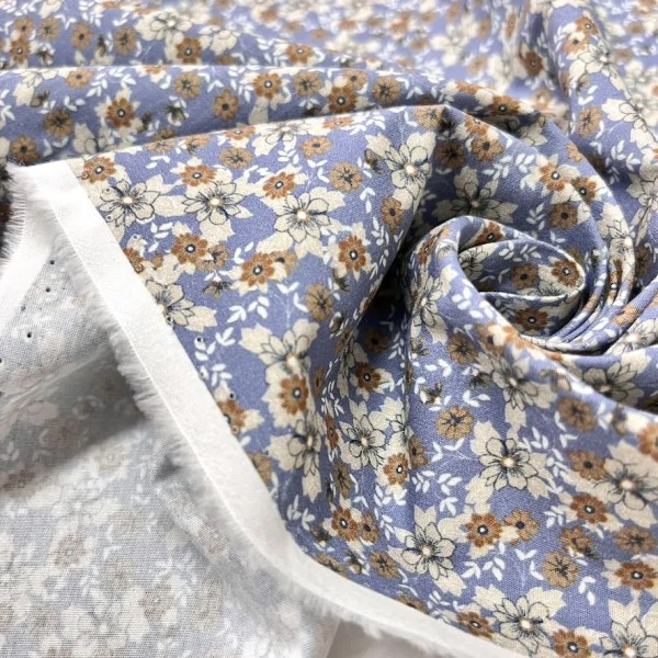 Tissu coton lavande florale Tissu coton lavande florale