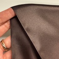 Tissu doublure polyester marron foncé uni Tissu doublure polyester marron foncé uni