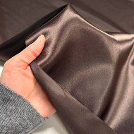 Tissu doublure polyester marron foncé uni Tissu doublure polyester marron foncé uni