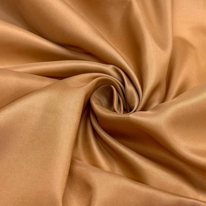 Tissu doublure 100% polyester camel uni Tissu doublure 100% polyester camel uni