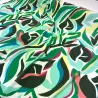 Tissu voile de polyester abstraits vert Tissu voile de polyester abstraits vert