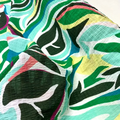 Tissu voile de polyester abstraits vert Tissu voile de polyester abstraits vert