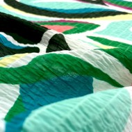 Tissu voile de polyester abstraits vert