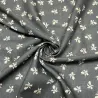 Tissu coton fleurs coloré fond noir