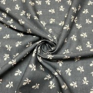 Tissu coton fleurs coloré fond noir Tissu coton fleurs coloré fond noir