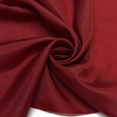 Tissu doublure polyester rouge uni