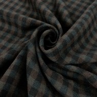 Tissu lainage vichy marron Tissu lainage vichy marron