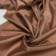 Tissu doublure 100% polyester marron clair uni Tissu doublure 100% polyester marron clair uni