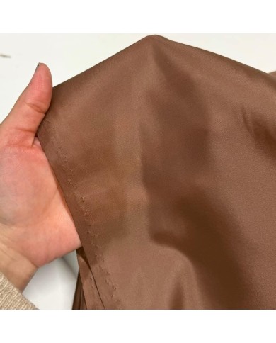 Tissu doublure 100% polyester marron clair uni