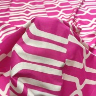 Tissu coton art déco fuchsia coupon 250x140cm