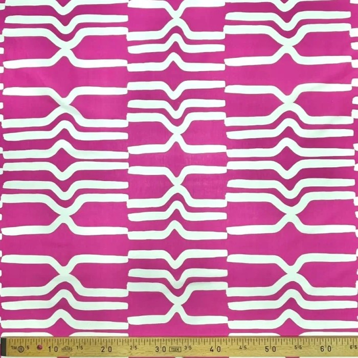 Tissu coton art déco fuchsia coupon 250x140cm