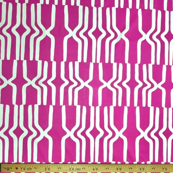 Tissu coton art déco fuchsia coupon 250x140cm