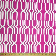 Tissu coton art déco fuchsia coupon 250x140cm