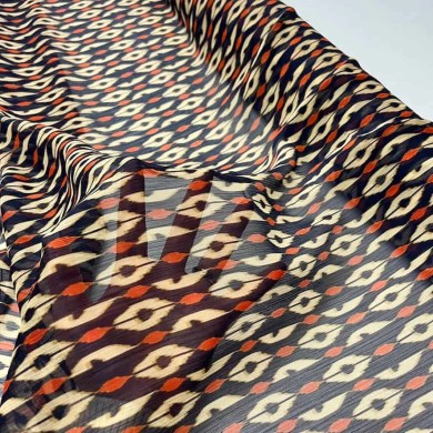 Tissu voile de polyester petit cercle multi-couleurs