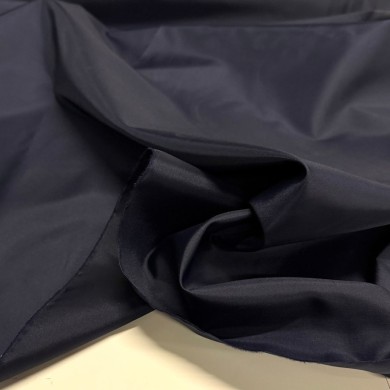 Tissu doublure polyester bleu marine foncé uni