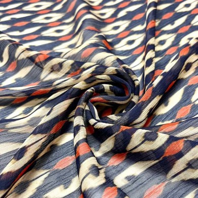 Tissu voile de polyester petit cercle multi-couleurs