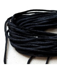 Queue de rat noir polyester 2mm