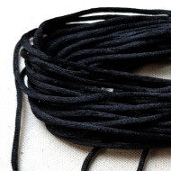 Queue de rat noir polyester 2mm