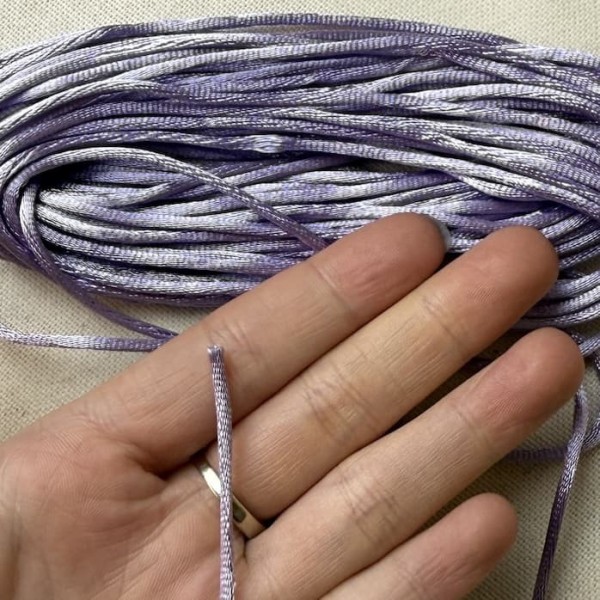 Queue de rat violet polyester 2mm Queue de rat violet polyester 2mm