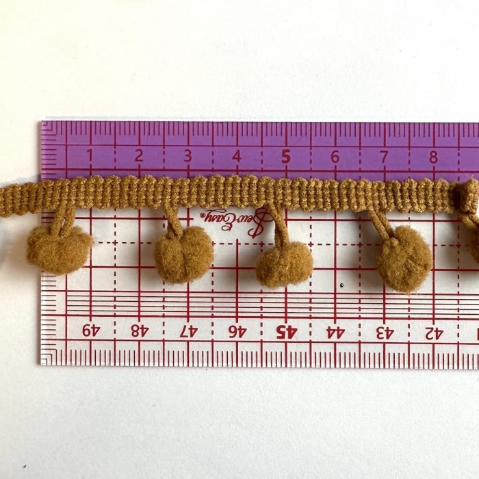 Galon pompon mini marron Missouri 20mm