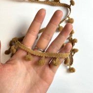 Galon pompon mini marron Missouri 20mm