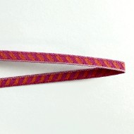 Galon rayures rose orange polyester 3mm
