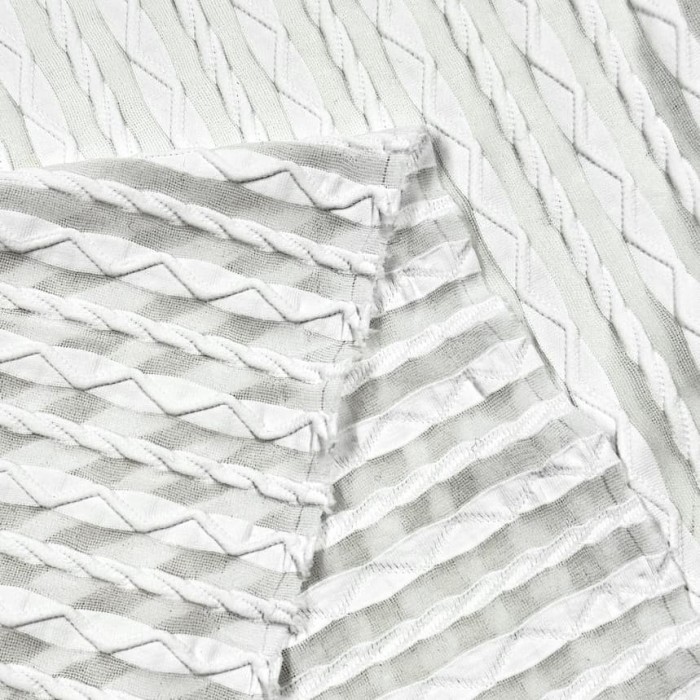 Tissu maille Polyamide rayure blanc Tissu maille Polyamide rayure blanc