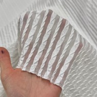Tissu maille Polyamide rayure blanc Tissu maille Polyamide rayure blanc