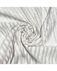 Tissu maille Polyamide rayure blanc