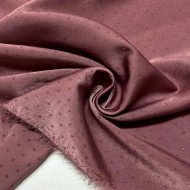 Tissu polyester petit pois dorée rose brillant