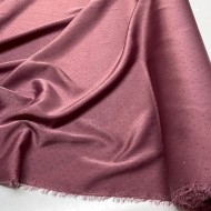 Tissu polyester petit pois dorée rose brillant
