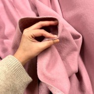 Tissu laine polyamide drap de laine rose poudré uni Tissu laine polyamide drap de laine rose poudré uni