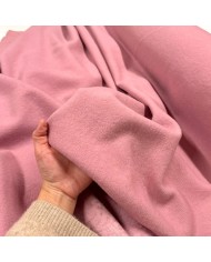 Tissu laine polyamide drap de laine rose poudré uni Tissu laine polyamide drap de laine rose poudré uni