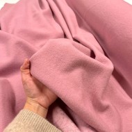 Tissu laine polyamide drap de laine rose poudré uni Tissu laine polyamide drap de laine rose poudré uni