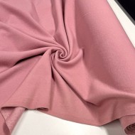 Tissu laine polyamide drap de laine rose poudré uni Tissu laine polyamide drap de laine rose poudré uni