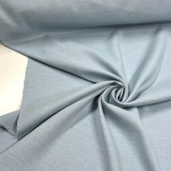 Tissu viscose laine vierge bleu ciel aspect denim - Haute couture Tissu viscose laine vierge bleu ciel aspect denim - Haute couture