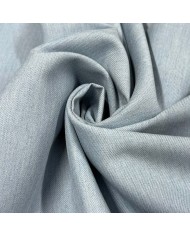 Tissu viscose laine vierge bleu ciel aspect denim - Haute couture Tissu viscose laine vierge bleu ciel aspect denim - Haute couture