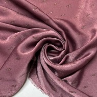 Tissu polyester petite goutte dorée rose brillant Tissu polyester petite goutte dorée rose brillant