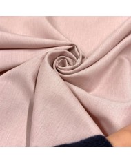 Tissu viscose laine vierge rose pâle aspect denim - Haute couture Tissu viscose laine vierge rose pâle aspect denim - Haute couture