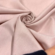 Tissu viscose laine vierge rose pâle aspect denim - Haute couture Tissu viscose laine vierge rose pâle aspect denim - Haute couture