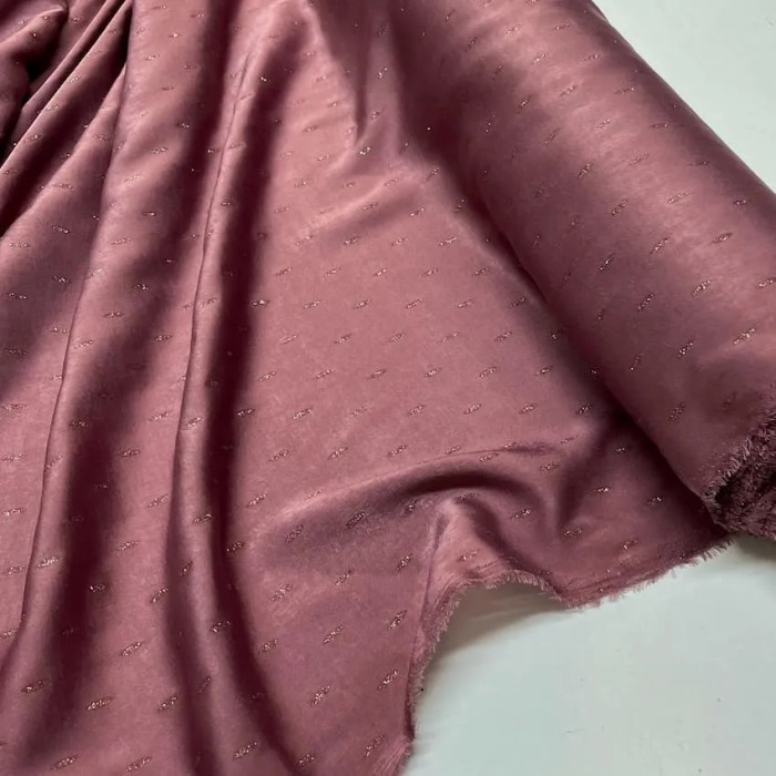 Tissu polyester petite goutte dorée rose brillant Tissu polyester petite goutte dorée rose brillant