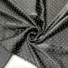 Tissu polyester petit pois dorée noir brillant Tissu polyester petit pois dorée noir brillant
