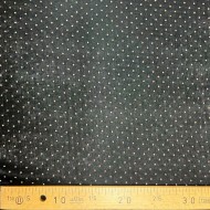 Tissu polyester petit pois dorée noir brillant