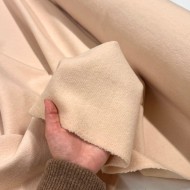 Tissu laine drap de laine abricot clair uni Tissu laine drap de laine abricot clair uni