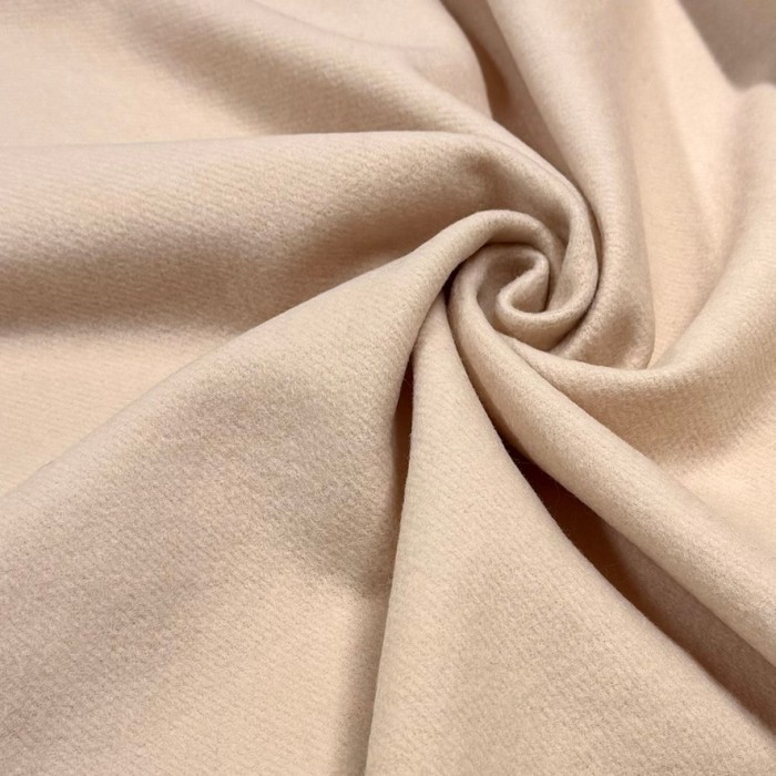 Tissu laine drap de laine abricot clair uni Tissu laine drap de laine abricot clair uni