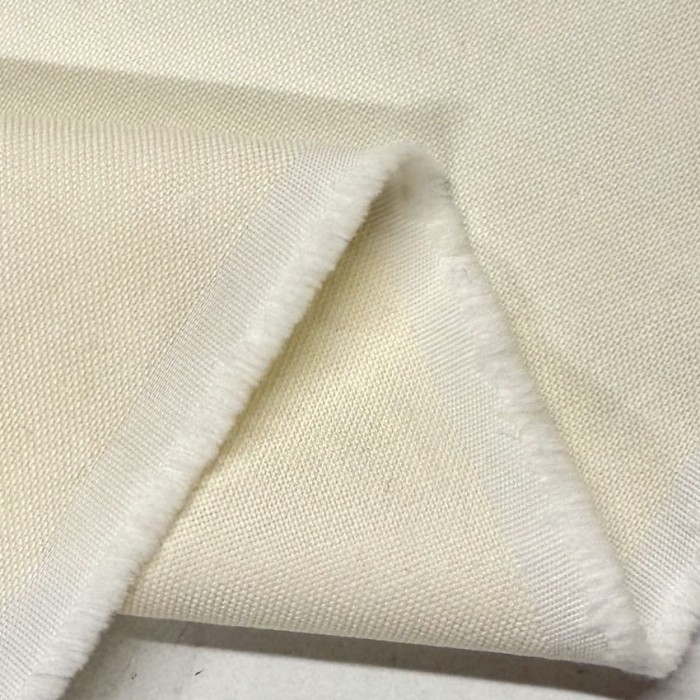 Tissu coton oxford chambray jaune clair uni - Haute couture